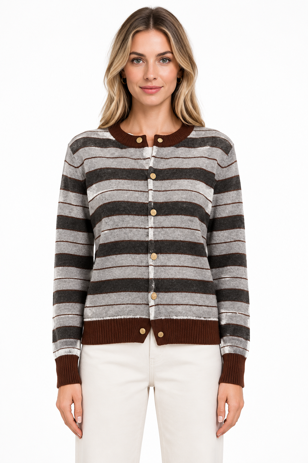 Brown blouse vooraanzicht