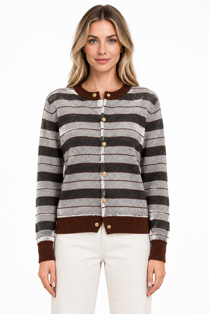 Brown blouse vooraanzicht